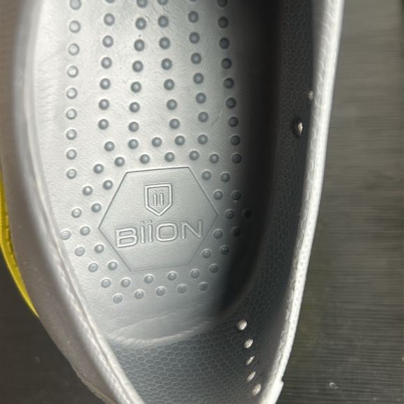 Biion Oxford Wingtip Golf Loafers Slip On Grey/Yellow Rubber Oxford Gold Shoes - Picture 8 of 16